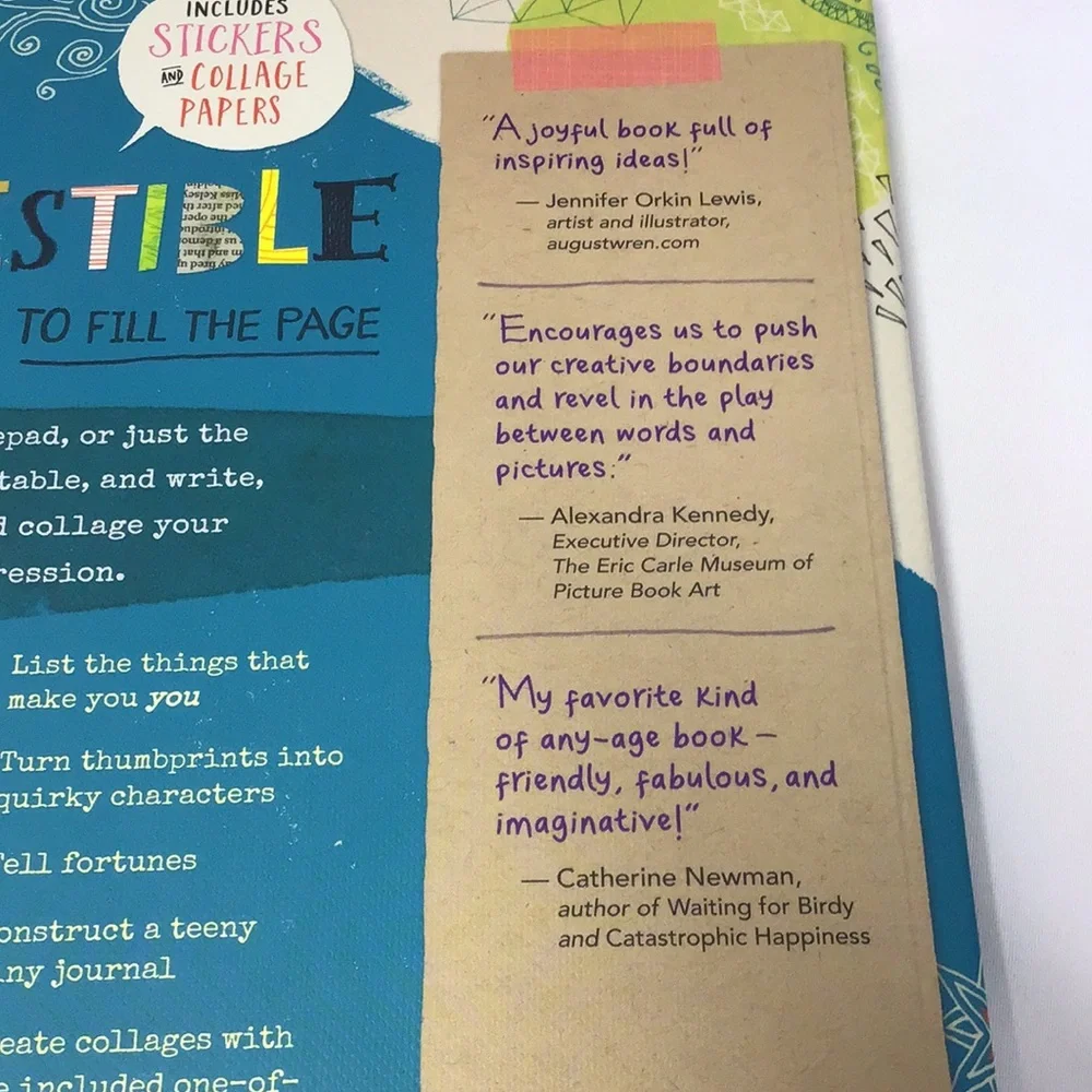 Journal Sparks Creativity Book - inspiration plus stickers & collage papers FUN! - Picture 7 of 16